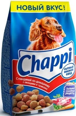 Chappi сухой корм с мясной обед с говядиной для взрослых собак