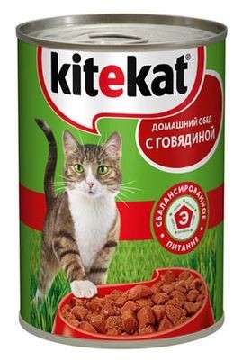 Kitekat корм для кошек в консервах с Говядиной