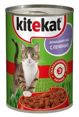 Kitekat корм для кошек в консервах с Печенью