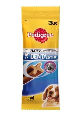 Pedigree Denta Stix лакомство для взрослых собак средних пород с мясом