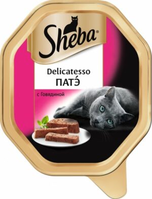 Sheba Delicatesso консервы для кошек патэ с говядиной