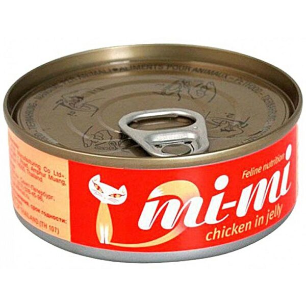 Mi-Mi консервы для кошек и котят кусочки цыпленка в желе