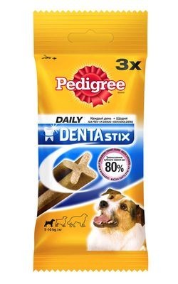 Pedigree Denta Stix лакомство для взрослых собак мелких пород в форме мясных палочек