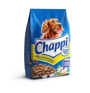 Chappi сухой корм с курицей, овощами и травами для взрослых собак
