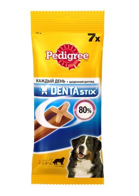 Pedigree Denta Stix лакомство для взрослых собак крупных пород в форме мясных палочек