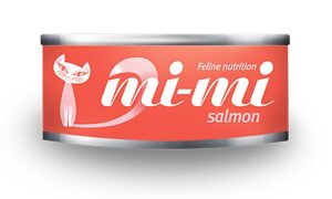 Mi-Mi консервы для кошек и котят кусочки тунца с лососем в желе