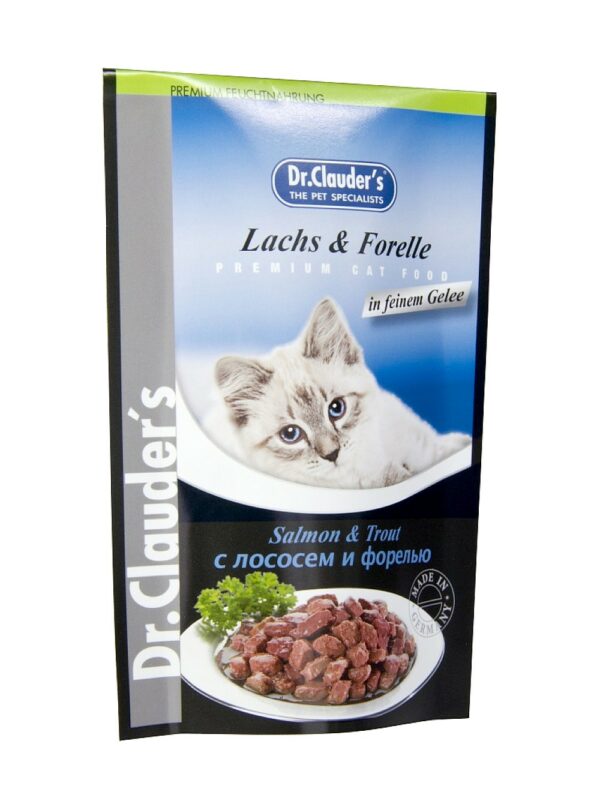 Консервы для кошек Dr.Clauder's с лососем и форелью (пауч)