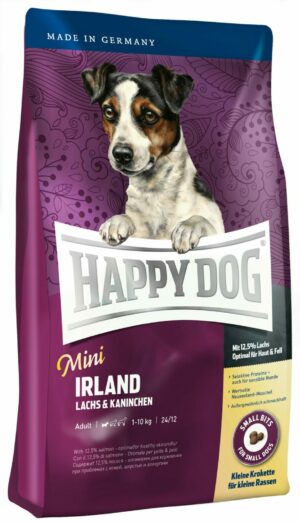 Сухой корм Happy Dog Supreme Mini Irland для взрослых собак мелких пород с особыми потребностями с мясом лосося и кролика