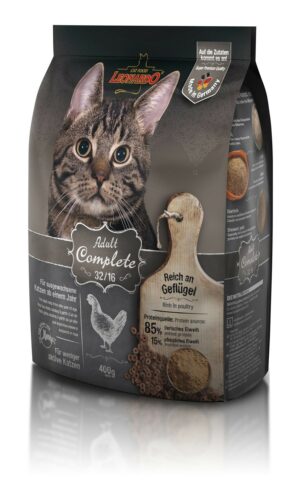 Сухой корм Leonardo Adult Сomplete 32/16 для взрослых кошек с пониженной активностью с птицей