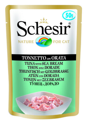 Schesir консервированный корм для кошек с тунец и дорадо