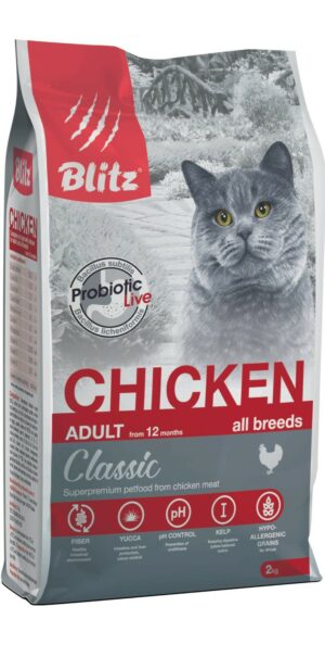 Сухой корм Blitz Adult Cats Chicken для взрослых кошек с курицей