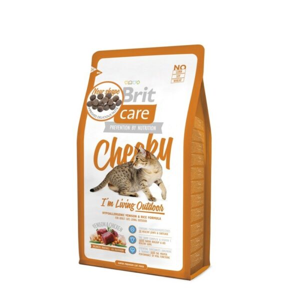 Сухой корм Brit Care Cat Cheeky Outdoor для активных кошек и кошек уличного содержания с курицей