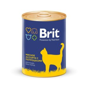 Brit Premium Beef and Offal Medley для кошек всех пород мясное ассорти с потрошками