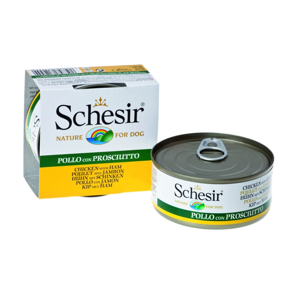 Schesir для собак с цыпленком и ветчиной