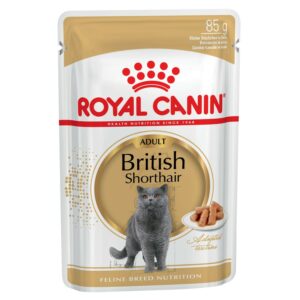 Консервированный корм в паучах Royal Canin British Shorthair для британских короткошерстных кошек (кусочки в соусе)
