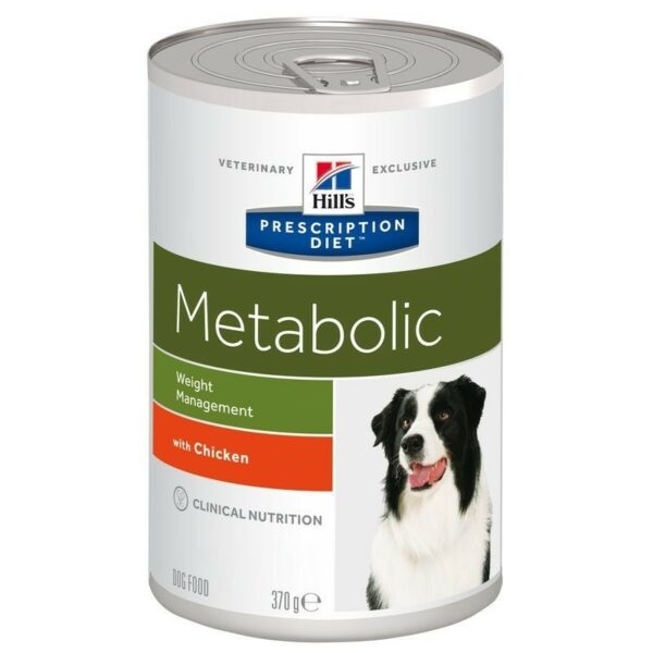Влажный диетический корм для собак Hill's Prescription Diet Metabolic способствует снижению и контролю веса, с курицей
