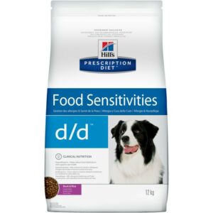 Сухой диетический корм для собак Hill's Prescription Diet d/d Food Sensitivities при аллергии, заболеваниях кожи и неблагоприятной реакции на пищу, с уткой и рисом