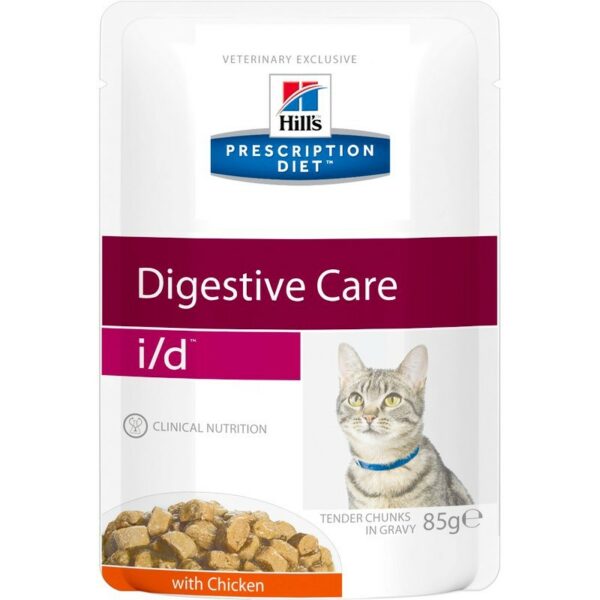 Влажный диетический корм для кошек Hill's Prescription Diet i/d Digestive Care при расстройствах пищеварения, жкт, с курицей