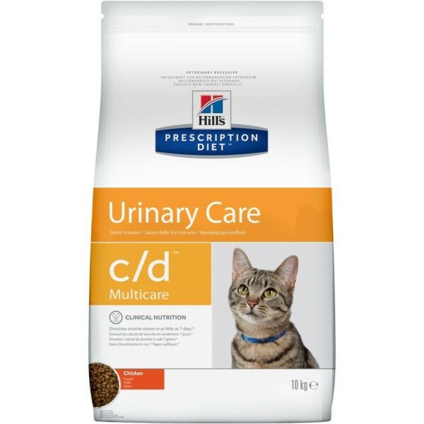 Сухой диетический корм для кошек Hill's Prescription Diet c/d Multicare Urinary Care при профилактике цистита и мочекаменной болезни (МКБ), с курицей