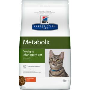Сухой диетический корм для кошек Hill's Prescription Diet Metabolic способствует снижению и контролю веса, с курицей,