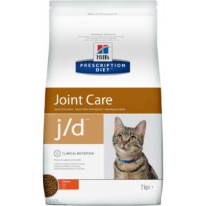 Сухой диетический корм для кошек Hill's Prescription Diet j/d Joint Care способствует поддержанию здоровья и подвижности суставов, с курице