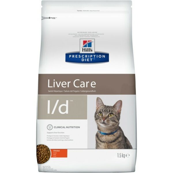 Сухой диетический корм для кошек Hill's Prescription Diet l/d Liver Care при заболеваниях печени