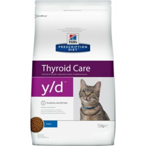 Сухой диетический корм для кошек Hill's Prescription Diet y/d Thyroid Care при заболеваниях щитовидной железы