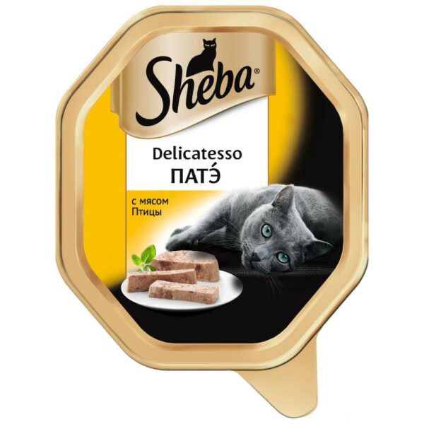 Sheba Delicatesso консервы для кошек патэ с мясом птицы
