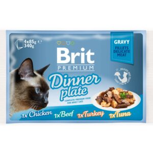 Brit Premium Dinner Plate Влажный корм для кошек в соусе