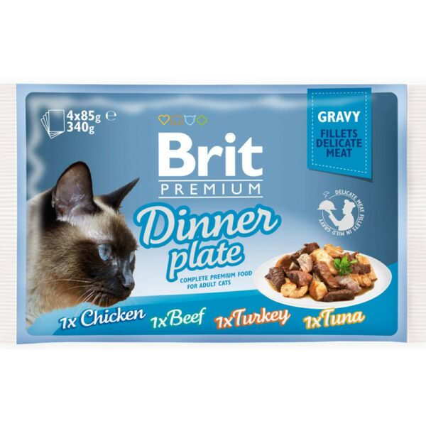 Brit Premium Dinner Plate Влажный корм для кошек в соусе