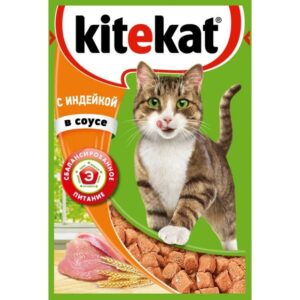 Kitekat корм для кошек в паучах с Индейкой в соусе