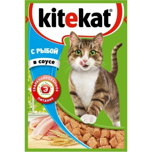 Kitekat корм для кошек в паучах с Рыбой в соусе