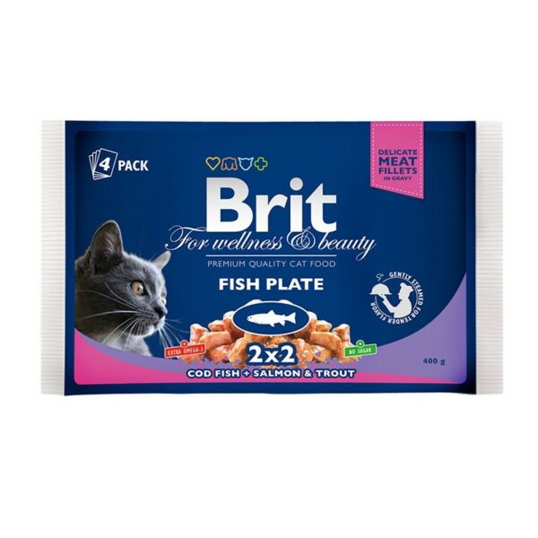 Brit Premium Fish Plate влажный корм рыбная тарелка