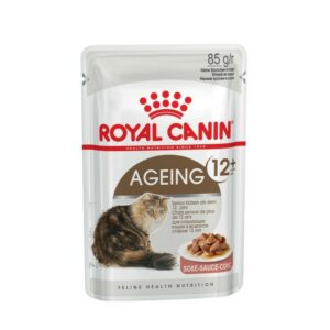 Royal Canin Feline Ageing +12 консервированный корм в паучах для кошек старше 12 лет (кусочки в соусе)