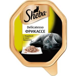 Sheba Delicatesso патэ для кошек с индейкой в соусе бешамель