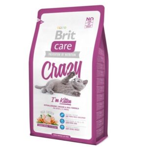 Brit care cat crazy kitten сухой корм для котят, беременных и кормящих кошек с курицей и рисом