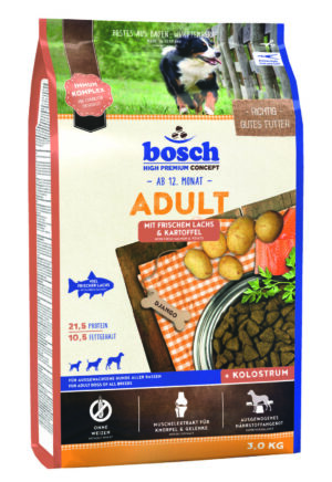 Сухой корм Bosch Adult для взрослых собак с нормальным уровнем активности с лососем и картофелем