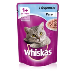Whiskas для взрослых кошек от 1 года рагу с форелью