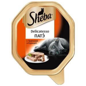 Sheba Delicatesso консервы для кошек патэ с телятиной и курицей