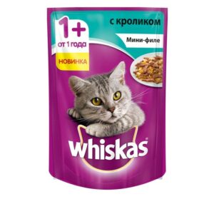 Whiskas мини-филе с кроликом для взрослых кошек от 1 года
