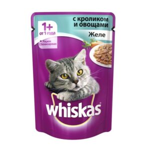 Whiskas желе кролика с овощами для взрослых кошек от 1 года