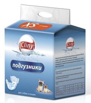 Подгузники Cliny для кошек и собак XS, 2-4 кг