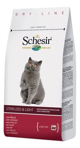 SCHESIR 400г корм сухой для кошек стерилизованных и с избыточным весом 1х8