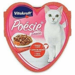 VITAKRAFT POESIE 85 г консервы для кошек говядина морковь кусочки в соусе 1х15