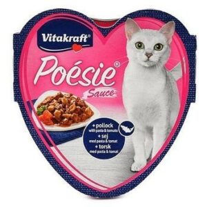 VITAKRAFT POESIE 85 г консервы для кошек сайда паста томаты в соусе 1х15