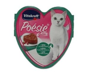 VITAKRAFT POESIE 85 г консервы для кошек дичь клюква в желе 1х15