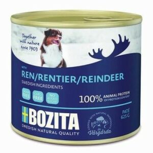 BOZITA Reindeer 625 г консервы для собак мясной паштет с оленем 1х12