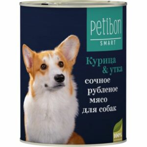 ЧЕТВЕРОНОГИЙ ГУРМАН Petibon Smart 410 г консервы для собак рубленое мясо с курицей и уткой 1х12