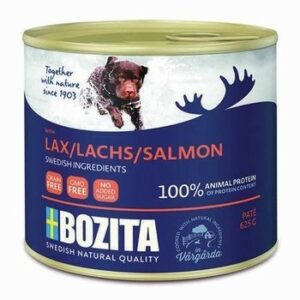 BOZITA Salmon 625 г консервы для собак мясной паштет с лососем 1х12