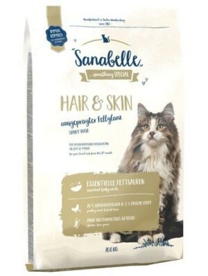 Sanabelle Hair&Skin 10 кг полнорационный корм для взрослых кошек поддерживает здоровье кожи и шерсти